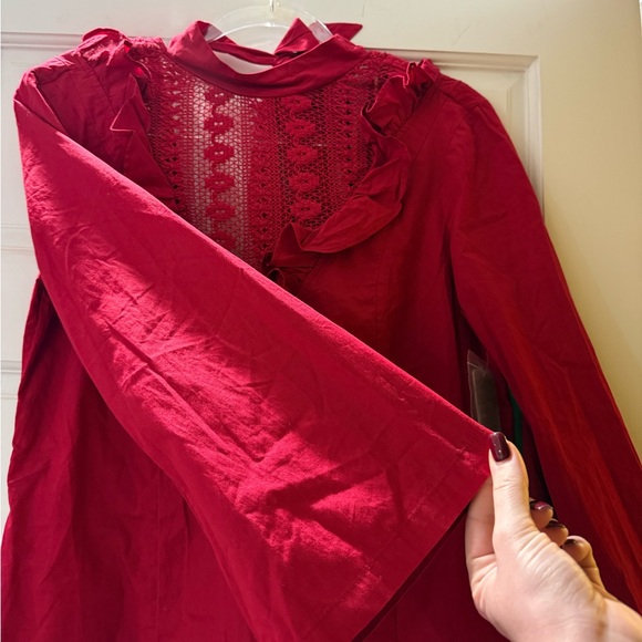 Free People Red Babydoll Dress - Picture 2 of 7